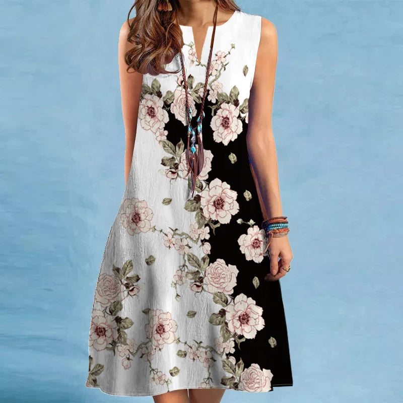 Summer V-Neck Dress – Flowy, Feminine & Printed Perfection